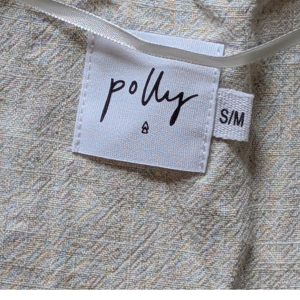 Princess Polly Oversized Beige Babydoll Dress Linen-look Lagenlook Preppy Cotton - Picture 6 of 8